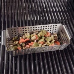 SANTOS Gemüsekorb S / Grillwok Edelstahl, 31,5 X 13,5 cm -GrillMeister Geschäft 3a84a565c3dfd603d6132b09da25d02c