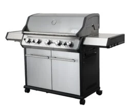 SANTOS S-518 Mit Seiten- & Heckbrenner, Edelstahl Inkl. Drehspieß, Rostheber & Silikonablage & Graviertes ZWILLING Pro Messer -GrillMeister Geschäft 3e0509f815c7a7afc853b8188f5dd661