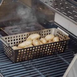 SANTOS Gemüsekorb S / Grillwok Edelstahl, 31,5 X 13,5 cm -GrillMeister Geschäft 481a647514b3afa2d8100f811448d70f