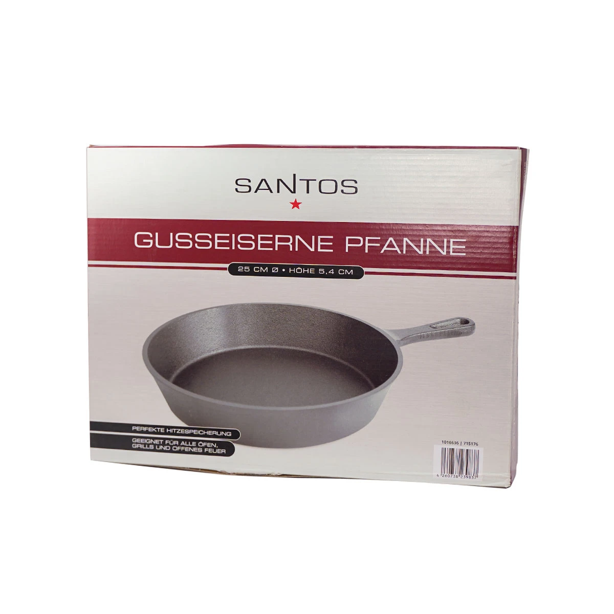 SANTOS Gusseiserne Pfanne, Ø 25 Cm 4 SANTOS Gusseiserne Pfanne, Ø 25 Cm – Bild 2