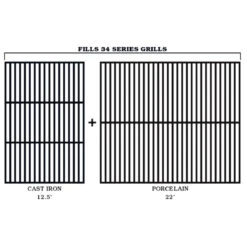 Traeger PRO 34 Grillrost 2er Set, Gusseisen/ Porzellanbeschichtung