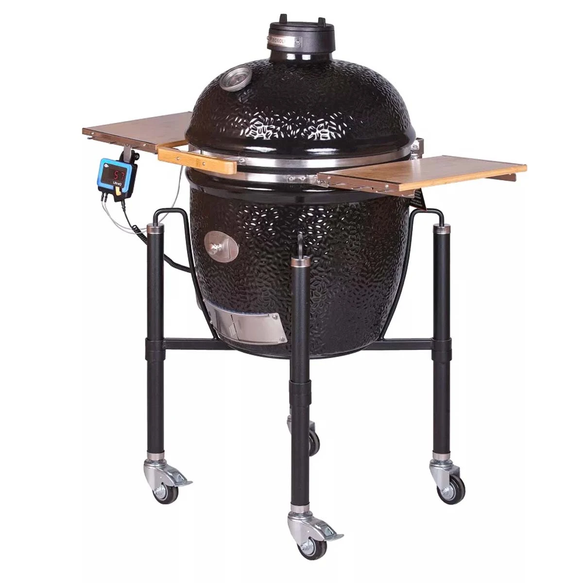 Monolith Classic BBQ Guru Pro 2.0 Inkl. Gestell & Seitentische, Schwarz + DigiQ DX3 7 Monolith Classic BBQ Guru Pro 2.0 Inkl. Gestell & Seitentische, Schwarz + DigiQ DX3 – Bild 5