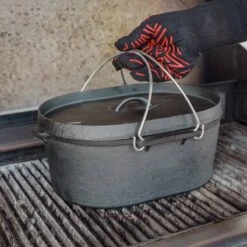 SANTOS Kastenform Oval Mit Deckel, Gusseisen, 42 X 31 Cm -GrillMeister Geschäft 7e2b0aefac9d35b1896150303b0c433e