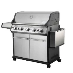 SANTOS S-518 Mit Seiten- & Heckbrenner, Edelstahl Inkl. Drehspieß, Rostheber & Silikonablage & Graviertes ZWILLING Pro Messer -GrillMeister Geschäft a27770200f45b67a6d82d6a622b59266