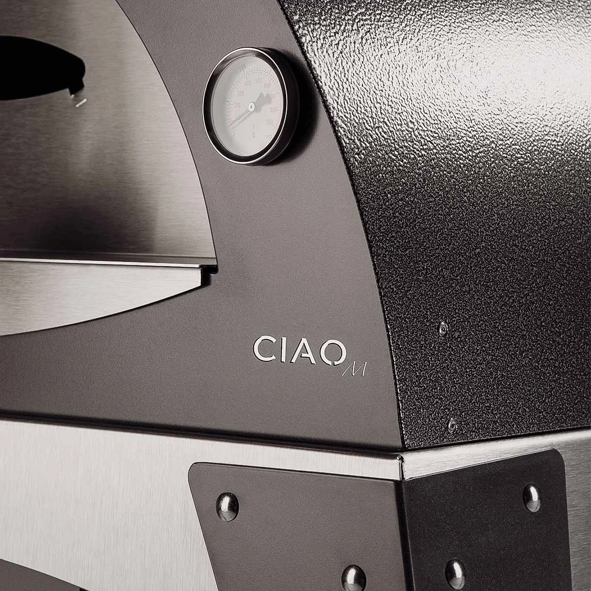 Alfa Forni Pizzaofen Moderno Ciao 2 Pizze, Holz-Backofen, Grau 7 Alfa Forni Pizzaofen Moderno Ciao 2 Pizze, Holz-Backofen, Grau – Bild 5