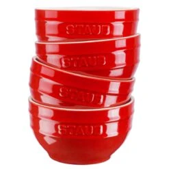 STAUB Schüsselset, 4-tlg, Kirsch-Rot, 700ml