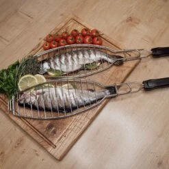 SANTOS Fischbräter Edelstahl 61,5 Cm - 2er-Set -GrillMeister Geschäft bf08529317eb689769dd8af5ddae9348
