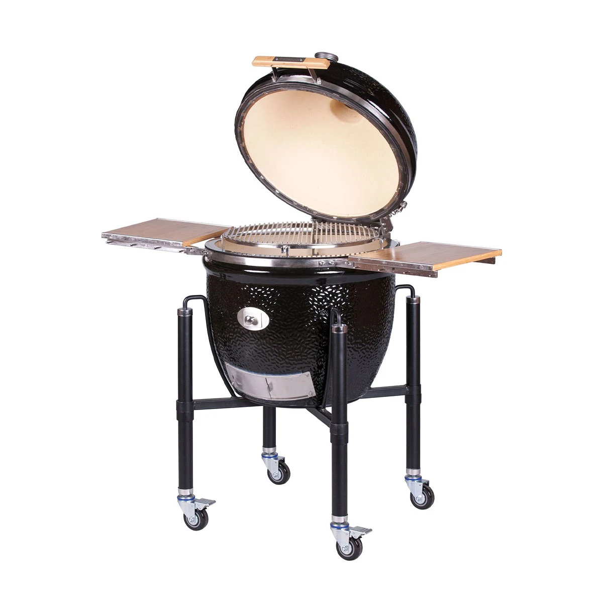 Monolith LeChef BBQ Guru Pro 2.0 Inkl. Gestell & Seitentische, Schwarz 3 Monolith LeChef BBQ Guru Pro 2.0 Inkl. Gestell & Seitentische, Schwarz