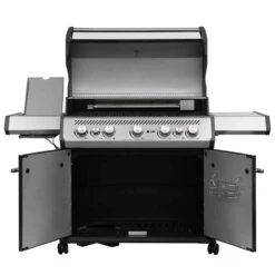 SANTOS S-518 Mit Seiten- Und Heckbrenner, Schwarz, Inkl. Drehspieß, Rostheber & Silikonablage & Graviertes ZWILLING Pro Messer -GrillMeister Geschäft e70e35694f5e40ae83c4650efcb9c9bd