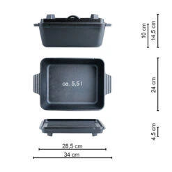 SANTOS Kastenform K8 Mit Deckel, Aus Gusseisen, 34 X 24 Cm 17 SANTOS Kastenform K8 Mit Deckel, Aus Gusseisen, 34 X 24 Cm -GrillMeister Geschäft f48160f5635eb48c08d887a7f74942f8