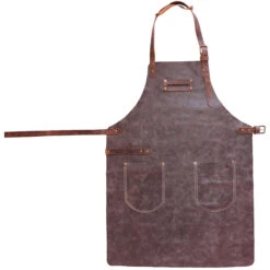 Feuermeister Lederschürze In Anthrazit Mit Taschen, Gr. 2