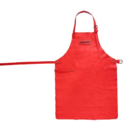 Feuermeister Lederschürze In Rot Ohne Taschen, Gr. 2