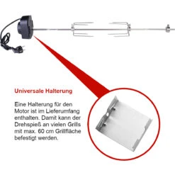 SANTOS Universal Drehspieß, 790 Mm 10 SANTOS Universal Drehspieß, 790 Mm -GrillMeister Geschäft s edelstahl drehspie universal 1d258860502173041fc1c29241f8e6ac