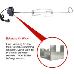SANTOS Drehspieß Für Weber Genesis I 300er Bis Modelljahr 2016 -GrillMeister Geschäft s edelstahl drehspie w genesis 6f938eb20e44a396eaf425639690ca6d