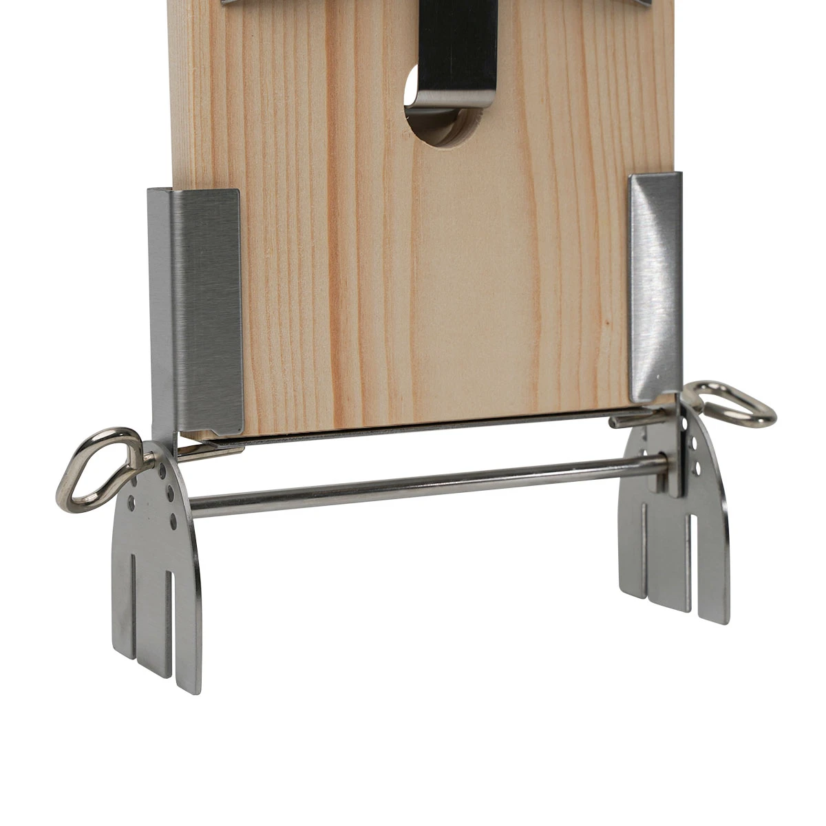 SANTOS Flammlachshalter Aus Edelstahl Inkl. Flammlachsbrett Aus Zedernholz 12 SANTOS Flammlachshalter Aus Edelstahl Inkl. Flammlachsbrett Aus Zedernholz – Bild 10