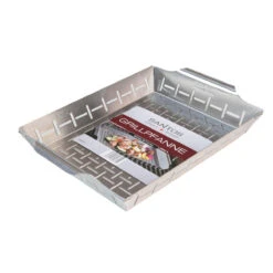 SANTOS Gemüsekorb L / Grillpfanne Edelstahl, 35 X 24,2 cm -GrillMeister Geschäft santos gemuesekorb l grillpfanne edelstahl 35 x 24 2 x 5 6 cm 42467a2eba980690d73898dee8c4c856