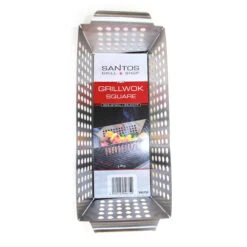 SANTOS Gemüsekorb S / Grillwok Edelstahl, 31,5 X 13,5 cm -GrillMeister Geschäft santos gemuesekorb s grillwok edelstahl 31 5 x 13 5 x 7 7 cm ebf261895797c3e3477b6ebacdce539a