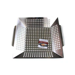 SANTOS Gemüsekorb XL / Grillwok Edelstahl, 30,5 X 30,5 cm -GrillMeister Geschäft santos grillwok edelstahl 30 5 x 30 5 40a72375aa4822771faf41f4a3417fea