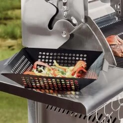 SANTOS Gemüsekorb XL / Grillwok Schwarz, 30,5 X 30,5 cm -GrillMeister Geschäft santos grillwok schwarz 30 5 x 30 5 a1a130fc5c1f9c3d3ef85e9e687bc139