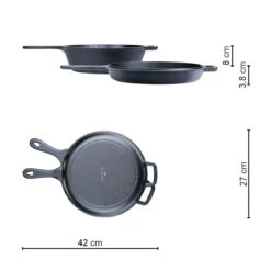 SANTOS Pfannenset 2-teilig Gusseisen, Ø 27 Cm 10 SANTOS Pfannenset 2-teilig Gusseisen, Ø 27 Cm -GrillMeister Geschäft santos guss pfannen set 2 tlg b801051aeba131a84ad84e47c2f49ff6