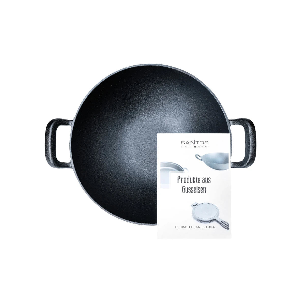 SANTOS Gusseisen Wok, Ø 32 Cm 4 SANTOS Gusseisen Wok, Ø 32 Cm – Bild 2
