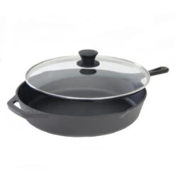 SANTOS Gusseiserne Pfanne Mit Deckel, Ø 30 Cm