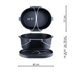 SANTOS Kastenform Oval Mit Deckel, Gusseisen, 42 X 31 Cm -GrillMeister Geschäft santos kastenform oval mit deckel gusseisen 42 x 31 cm 0590e1e94d59fd541872876595ede764