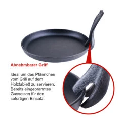 SANTOS Pfanne Gusseisen Inkl. Tablett & Griff, Ø 22cm -GrillMeister Geschäft santos pfanne gusseisen inkl tablett griff 22cm 2ee4d81dbe82b213273f40ec294aded5