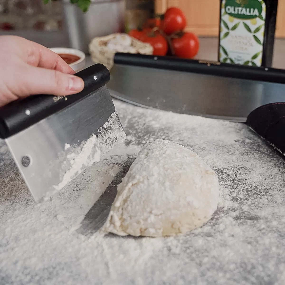 SANTOS Pizza Teigmesser 5 SANTOS Pizza Teigmesser – Bild 3