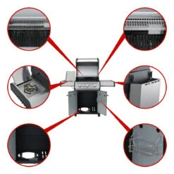 SANTOS S-301 Mit Seitenkocher, Edelstahl -GrillMeister Geschäft santos s 301 edelstahl db4f4a8a13903fb7d51e29c6ee5aa30d