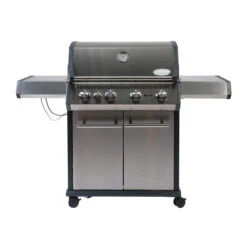 SANTOS S-401 Mit Seitenkocher, Edelstahl -GrillMeister Geschäft santos s 401 mit seitenkocher edelstahl frontansicht 383f6ea279f27bb7a41d74b3a9d08211