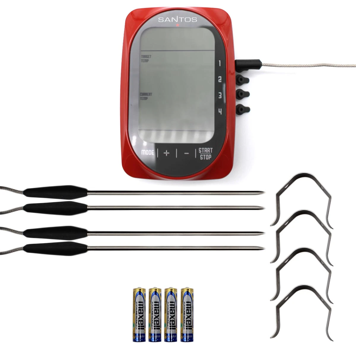 SANTOS Smart BBQ Thermometer, Steuerung Per App – 4 Temperaturfühler, Bluetooth 8 SANTOS Smart BBQ Thermometer, Steuerung Per App – 4 Temperaturfühler, Bluetooth – Bild 6