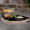 SANTOS Wedge Pan Mit Holz-Serviertablett Ø 21,5cm - Höhe: 3 Cm Gusseisen -GrillMeister Geschäft santos wedge pan mit holz serviertablett 21 5 x 3 cm gusseisen 140a9e67aacc5844324e44ff1c8b0a3b
